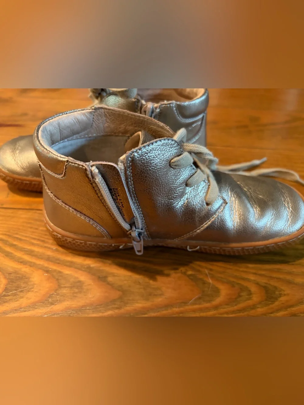 Livie & Luca Metallic Gold Lace-Up Kids Shoes